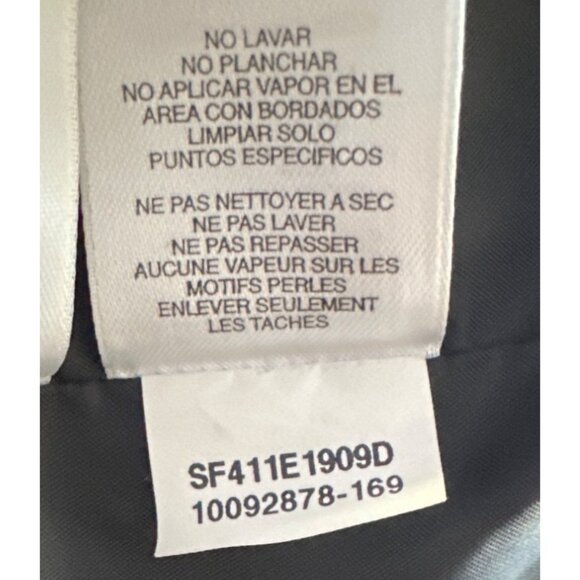 Jones Studio Black Beaded Empire Waist Midi Dress Size 12 party cocktail dress - Picture 16 of 16